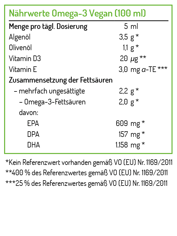 Omega-3 Vegan Algenöl – Bild 2